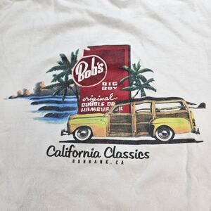 Bob’s Big Boy Diner T-Shirt Mens XL White Tee Tshirt Short Sleeve Classic